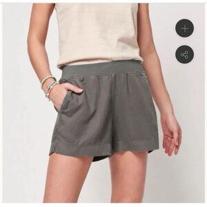 Faherty Arlie Day linen blend Short In Olive Green S L NWT